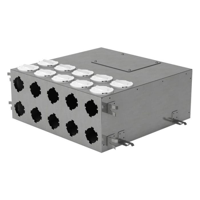 Blauberg SR-150-75X10-01 BlauFast 75mm Metal Radial Duct Manifold Box - 150mm Connection - 10 Port - Insulated