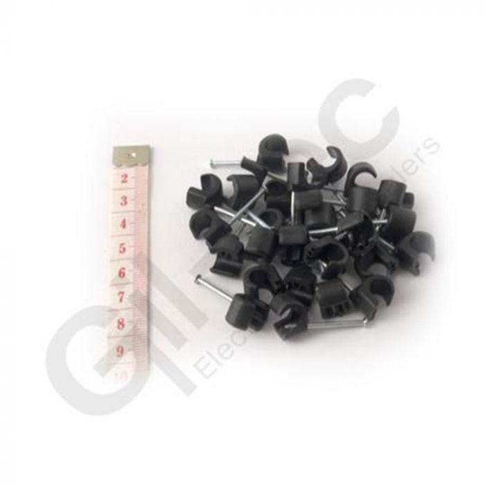 Cable Clip Round 10-14mm Black - Box of 100