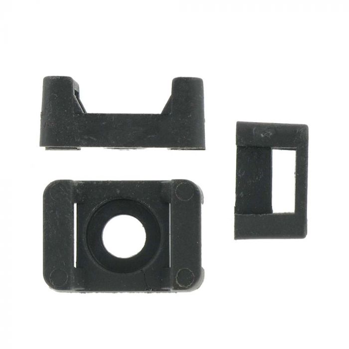 Cable Tie Saddle Black Pack of 100