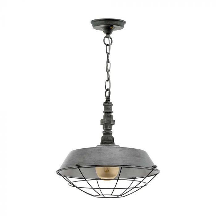 Eglo 49706 Chepstow Antique Silver Steel Shade Ceiling Fitting