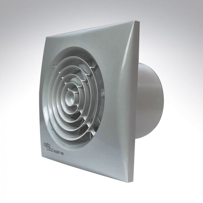 Envirovent Silver Silent 4 Inch Axial Bathroom Fan