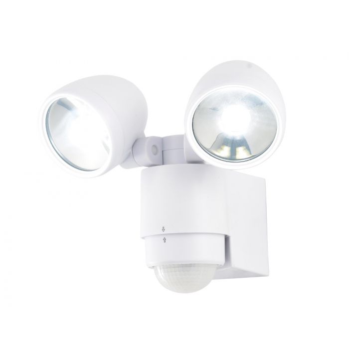 Forum Zinc Sirocco 2 Light LED PIR Spot White