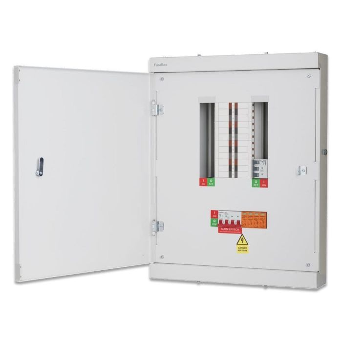 FuseBox TPN07FBX 7 Way 125A TPN Distribution Board with SPD