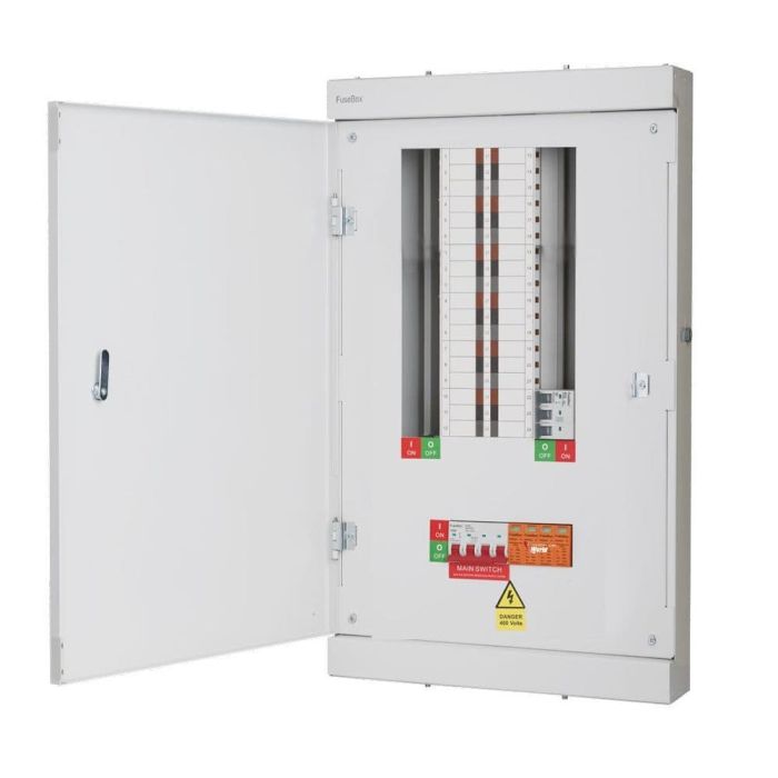 FuseBox TPN11FBX 11 Way 125A TPN Distribution Board with SPD