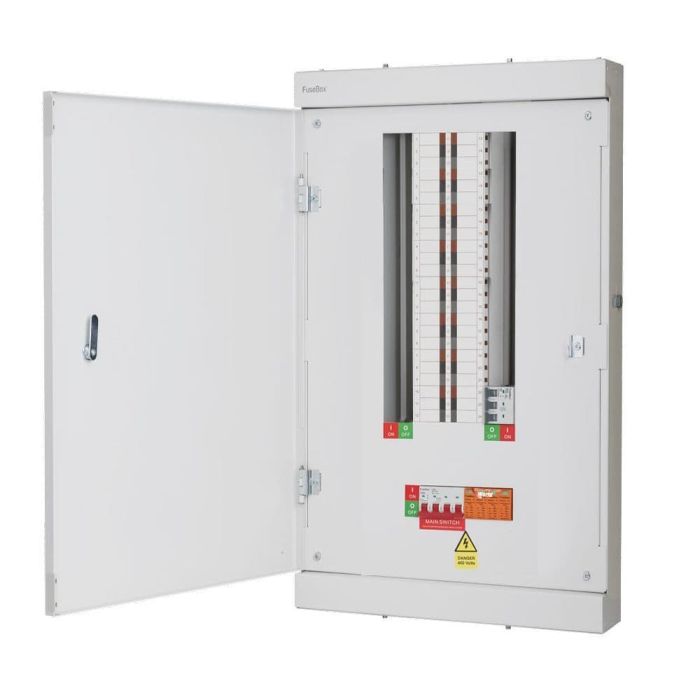 FuseBox TPN15FBX 15 Way 125A TPN Distribution Board with SPD