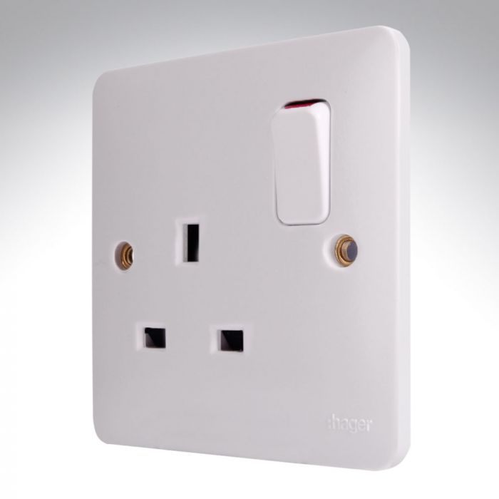 Hager Sollysta WMSS81 Switched Single Socket