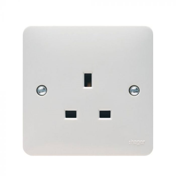 Hager Sollysta WMS81 Unswitched Single Socket