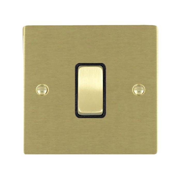Hamilton 82R31SB-B Satin Brass 10A single intermediate light switch
