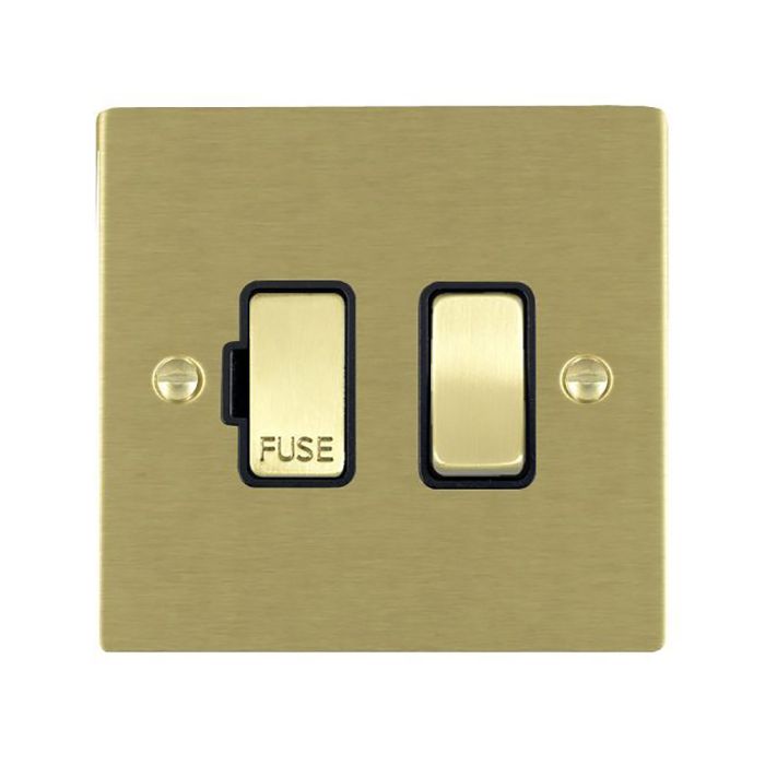 Hamilton 82SPSB-B Satin Brass 13A switched fused spur