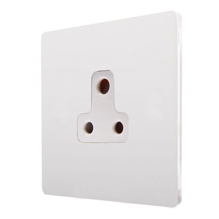 Hamilton 8MWCUS5W Screw-less White Metal 5A Lighting Socket