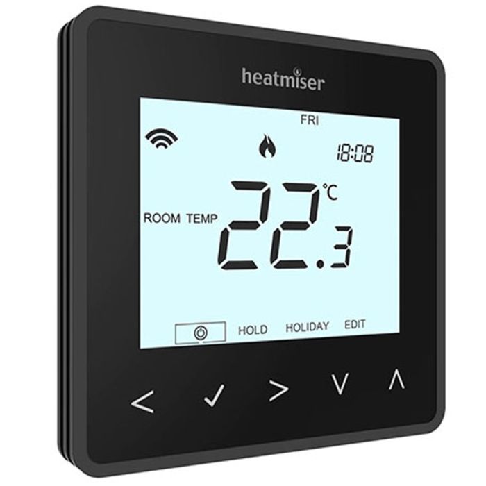 Heatmiser neoStat-e Programmable Underfloor Heating Thermostat v2 Sapphire Black