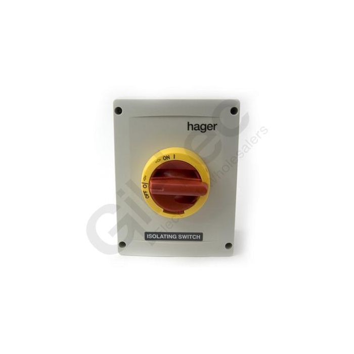 Hager Isolator TP&N Enclosed IP65 63A