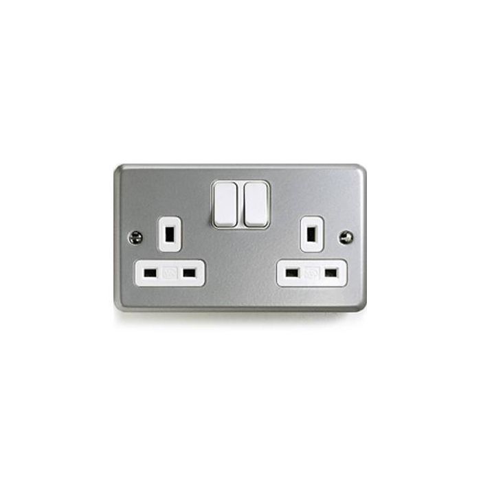 MK K2946ALM Switched Socket 2 Gang 13a Double Pole