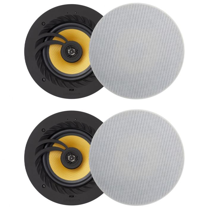 Lithe Audio Wireless Bluetooth 6.5" Ceiling Speakers 2 Master & 2 Passive