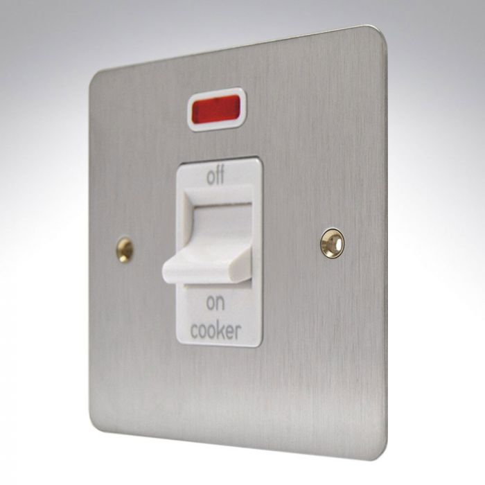 MK K14305BSSW Edge Brushed Steel Cooker Switch