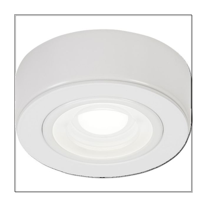 ML CABWCW White Round LED Under Cabinet Light Cool White