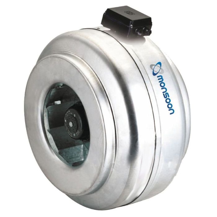 National Ventilation ILF125 Monsoon 125mm Metal Commercial Centrifugal Inline Fan