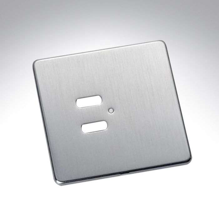 Rako 2 Button Wireless Wall Switch Cover Plate - Stainless Steel