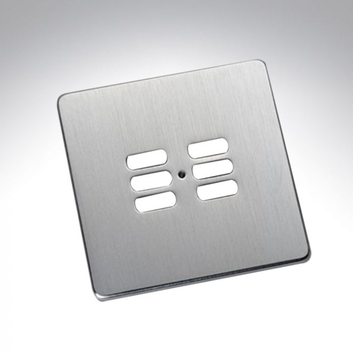 Rako 6 Button Wireless Wall Switch Cover Plate - Stainless Steel