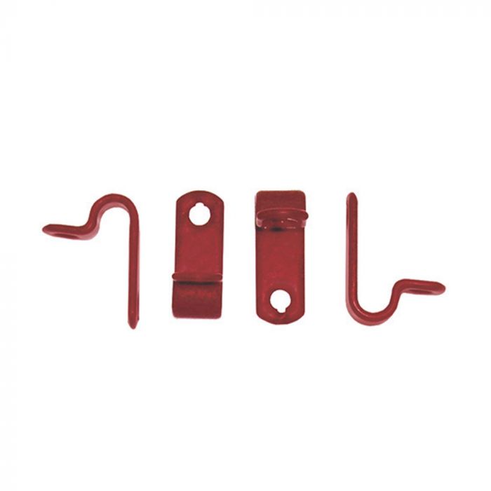 Red PVC Coated 32mm Cable Clips Pack of 50